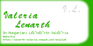 valeria lenarth business card